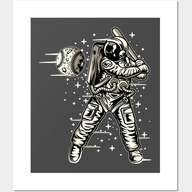 Space Baseball Wall Art by old_school_designs